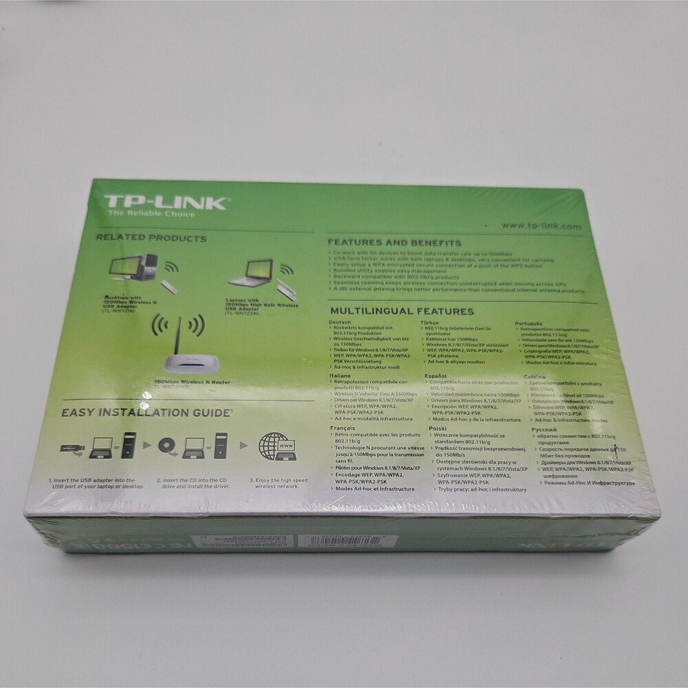 TP-Link TL-WN722N 150Mbps High Gain Wireless N USB Wi-Fi Adapter Network Dongle - Picture 2 of 3